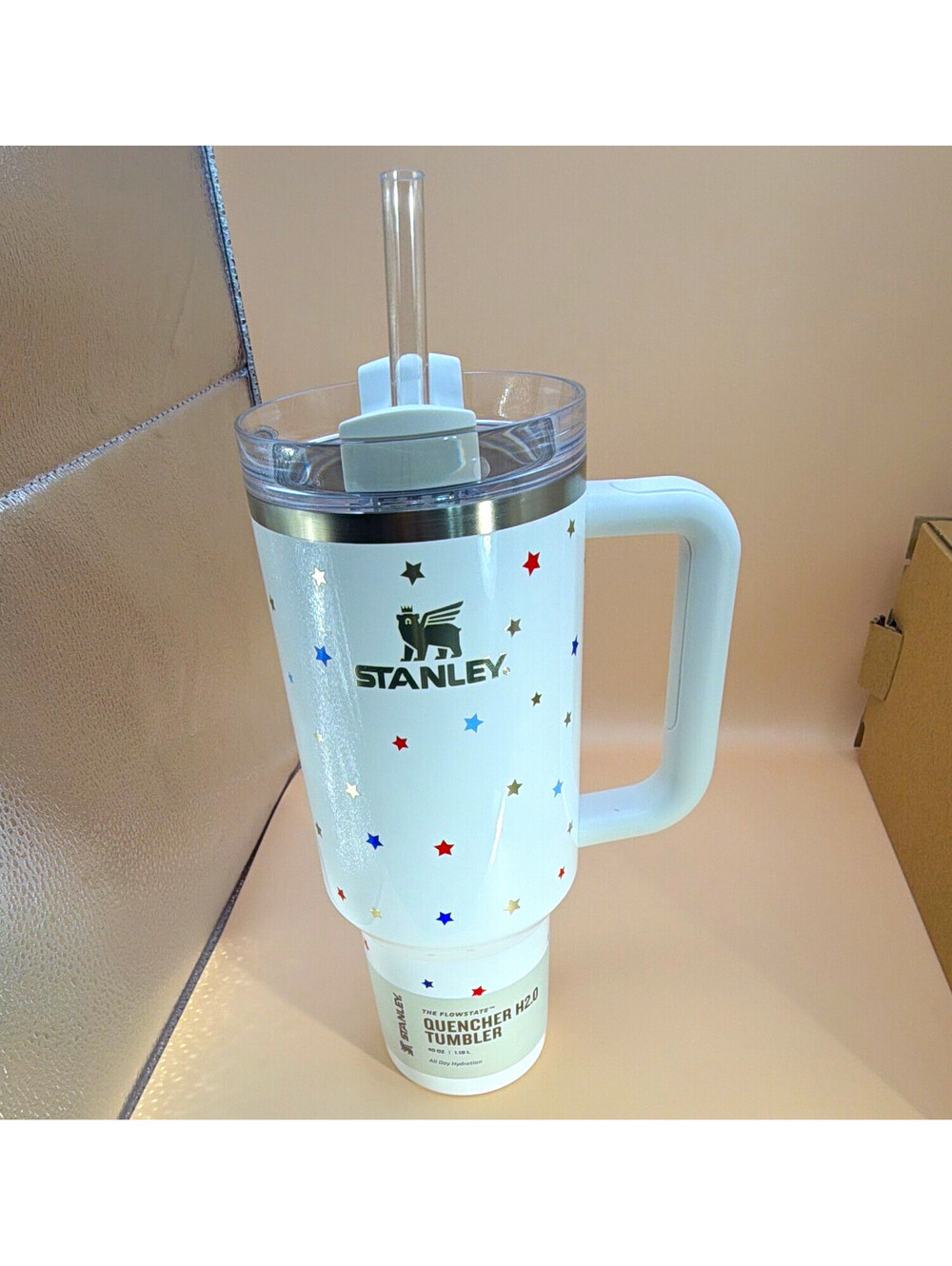 Stanley Quencher H2.0 40oz Starry Sparkle Tumbler NWT Box Stainless Steel